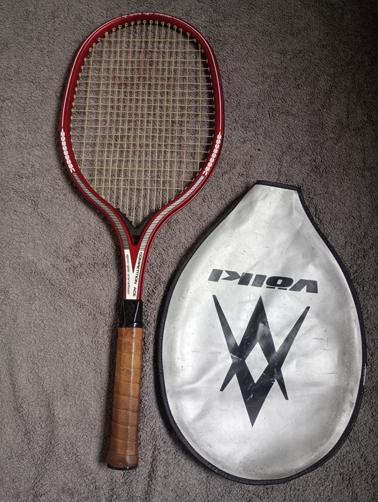 Vintage Volkl Tennisracket Competition Ace grip 3/8, Sport en Fitness, Tennis, Overige merken, Gebruikt, Ophalen of Verzenden