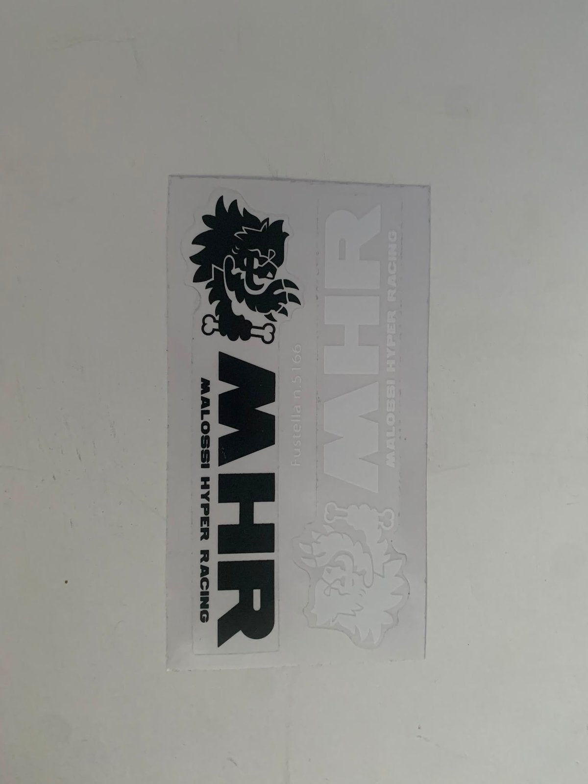 10 Sticker Malossi MHR 2-delig zwart / wit, Ophalen of Verzenden