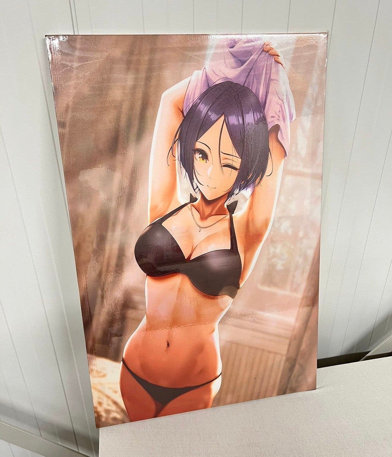 Animatie Anime hentai canvas poster XL 90x60 cm muur deco, P, P, P, Nieuw