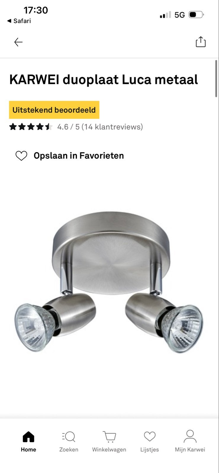 RVS Opbouwspot GU10, Halogeen, Gebruikt, GU10, Opbouwspot