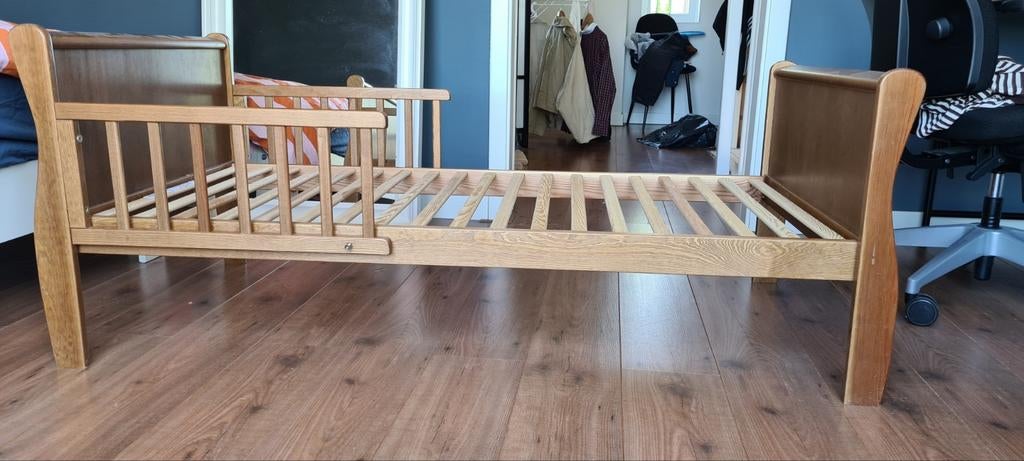 Peuterbed Woodies Noble vintage, Kinderen en Baby's, Kinderkamer | Bedden, Gebruikt, 70 tot 85 cm, 140 tot 160 cm, Ophalen