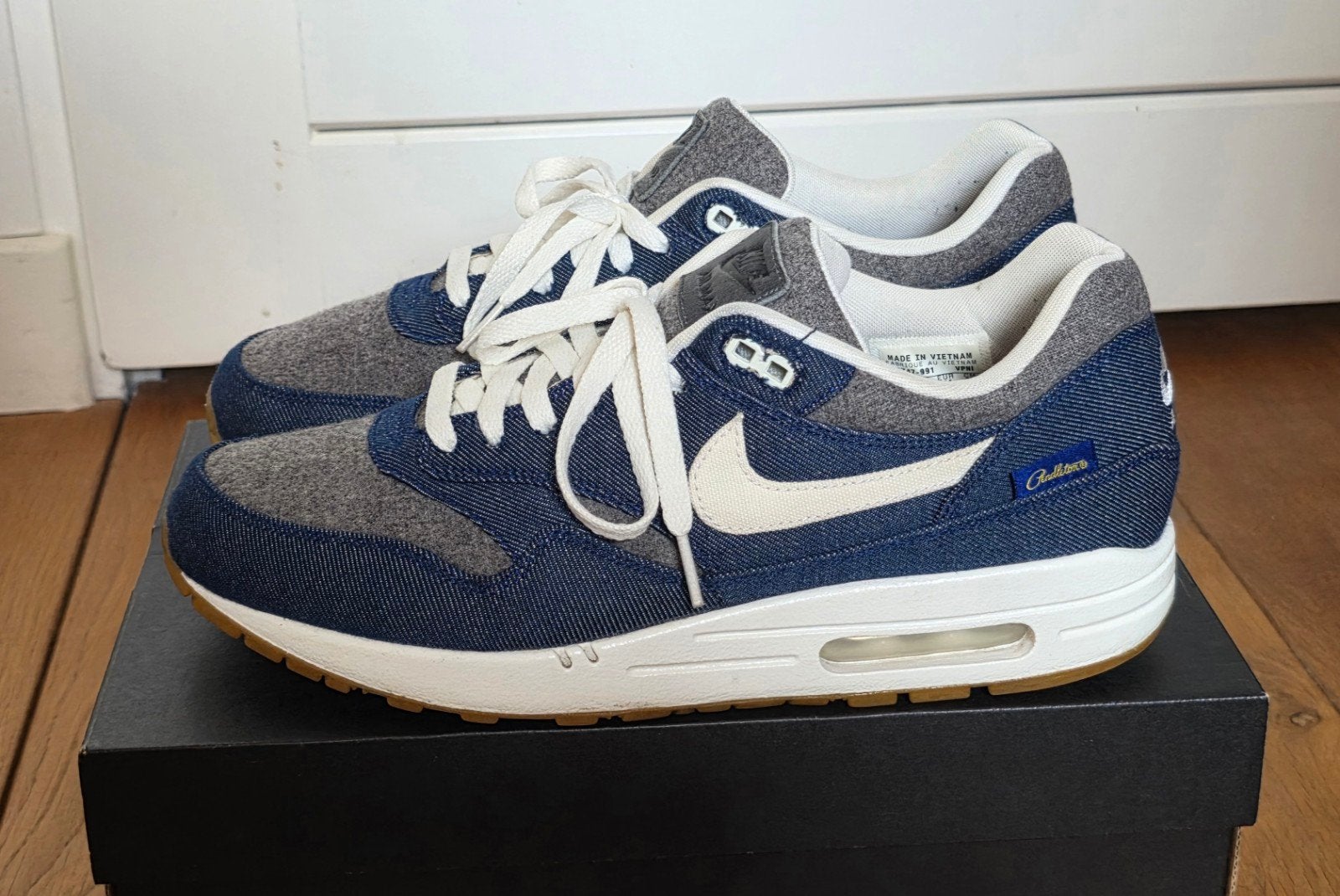 Nike Air Max 1 Pendleton id Denim maat 44, Nike air max, Verzenden, Blauw, Sneakers of Gympen