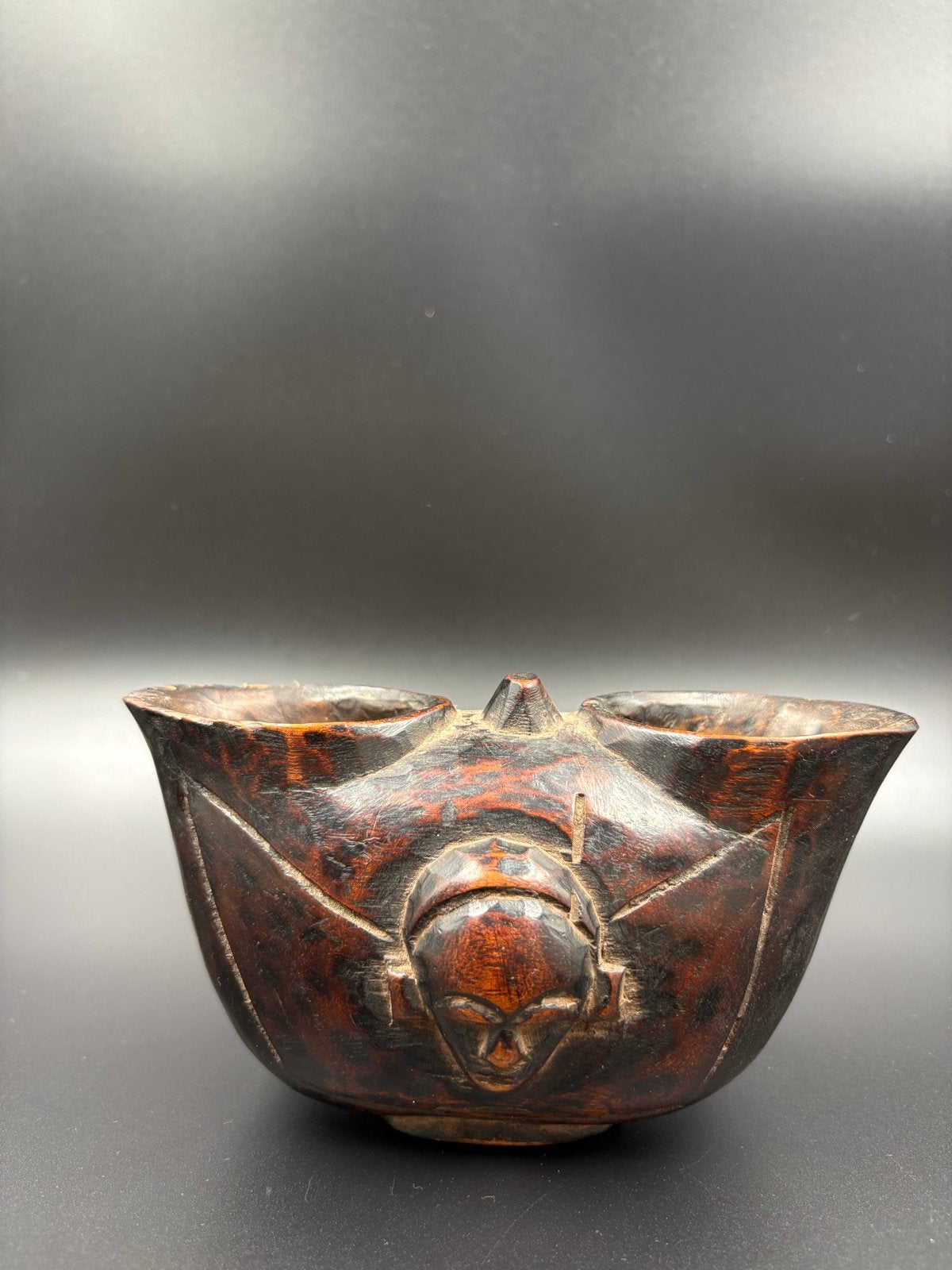 Wongo, Congo Ceremonial Palmwinecup, Antiek en Kunst, Bruin, Afrika, Ophalen of Verzenden, Gesneden