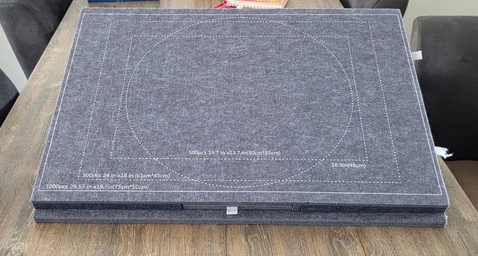 Puzzelmat van vilt met opbergvakken - Schuift niet, Ophalen, Minder dan 500 stukjes