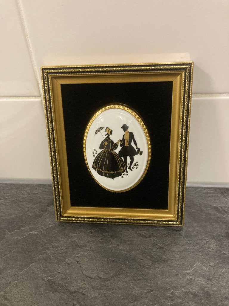 Ingelijste Staffordshire Keramiek Silhouet, Ophalen of Verzenden, Huis en Inrichting