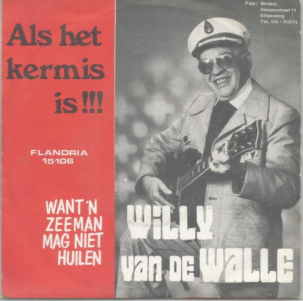 Willy Van De Walle – Als Het Kermis Is (1977), Fotohoes, 7 inch, Ophalen of Verzenden, Zo goed als nieuw