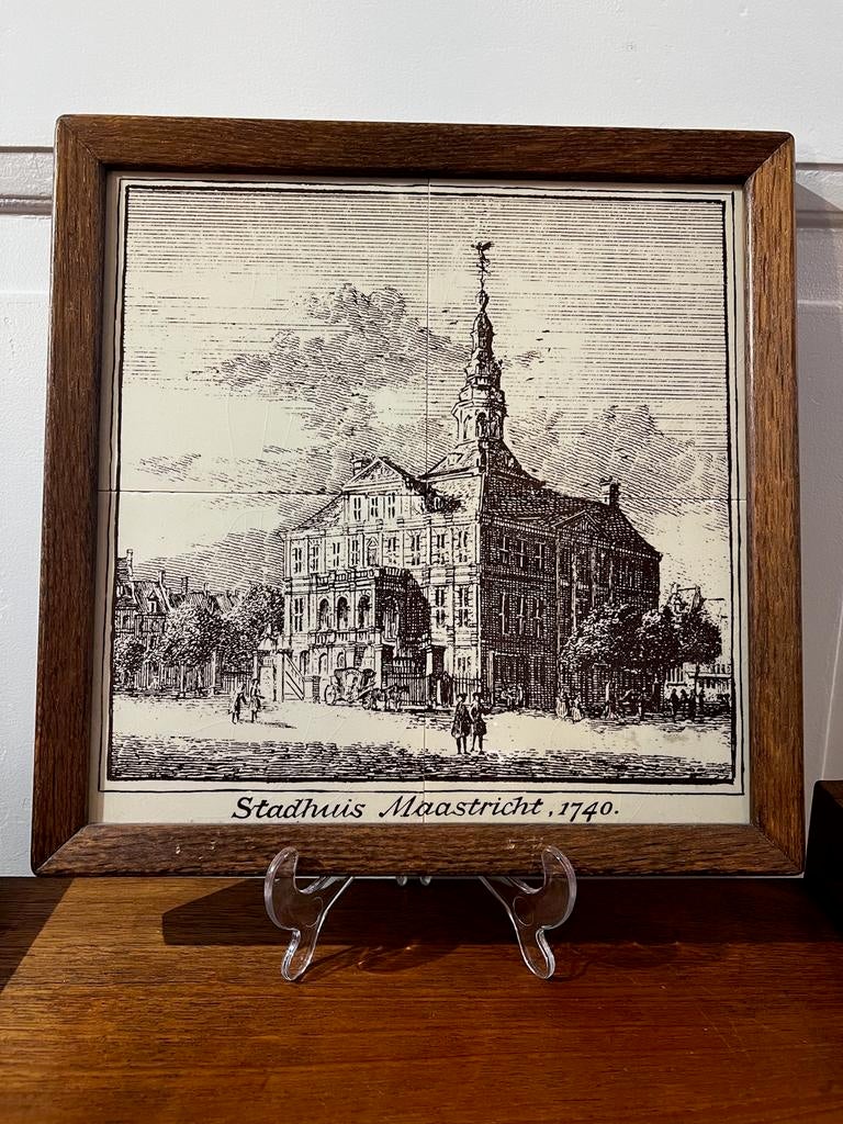 Tegelschilderij Stadhuis Maastricht 1740, Ophalen of Verzenden