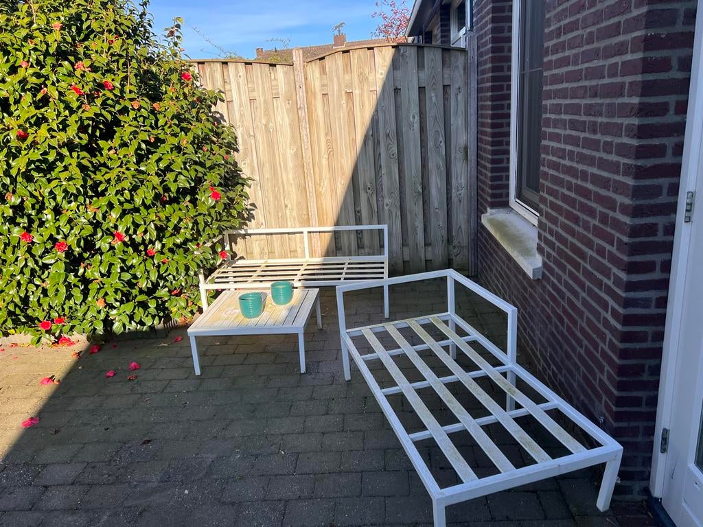 Loungebank onderstel, Ophalen, Gebruikt, 6 zitplaatsen, Aluminium