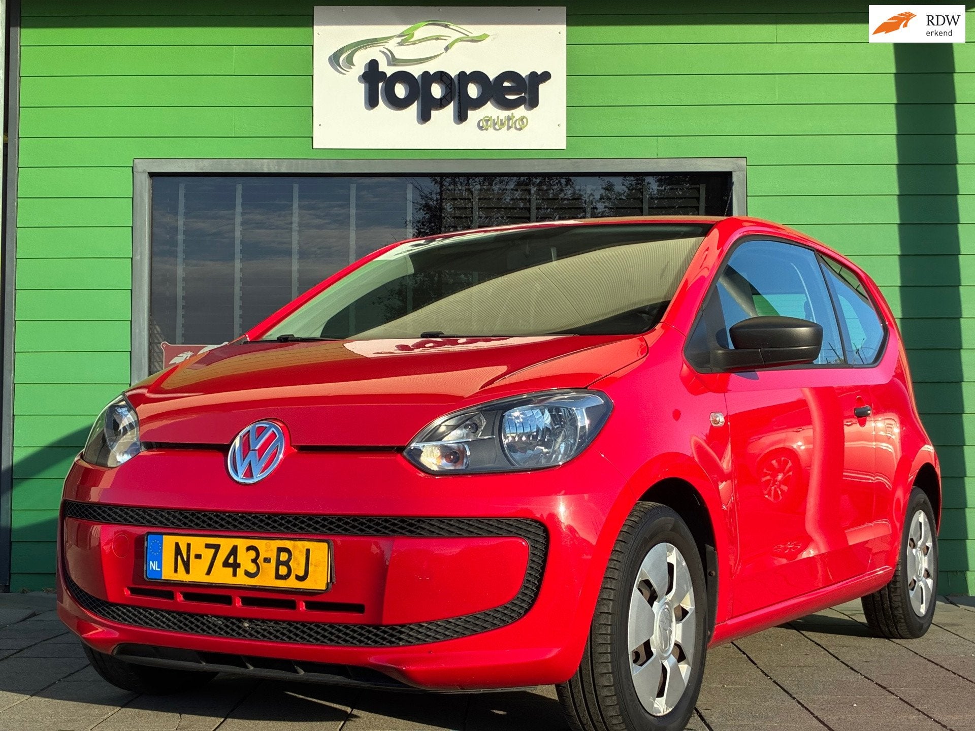 Volkswagen Up! 1.0 high up!|Airco|Elektr.ramen|Nieuwe APK|Go, Voorwielaandrijving, Euro 5, Gebruikt, Up!