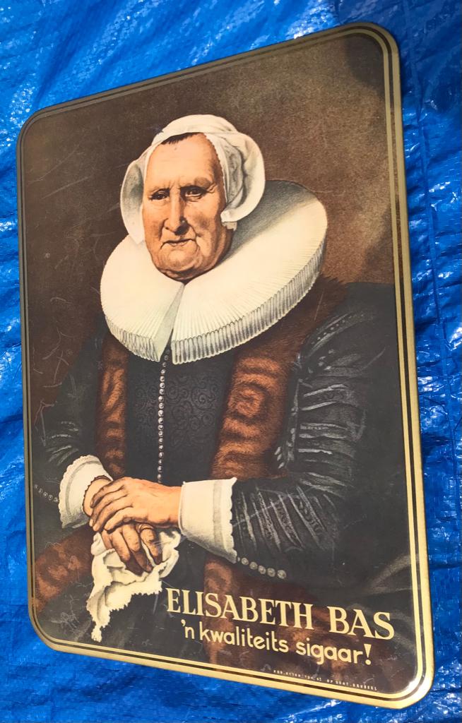 oud reclamebord van Elisabeth Bas., Ophalen of Verzenden, Zo goed als nieuw, Reclamebord