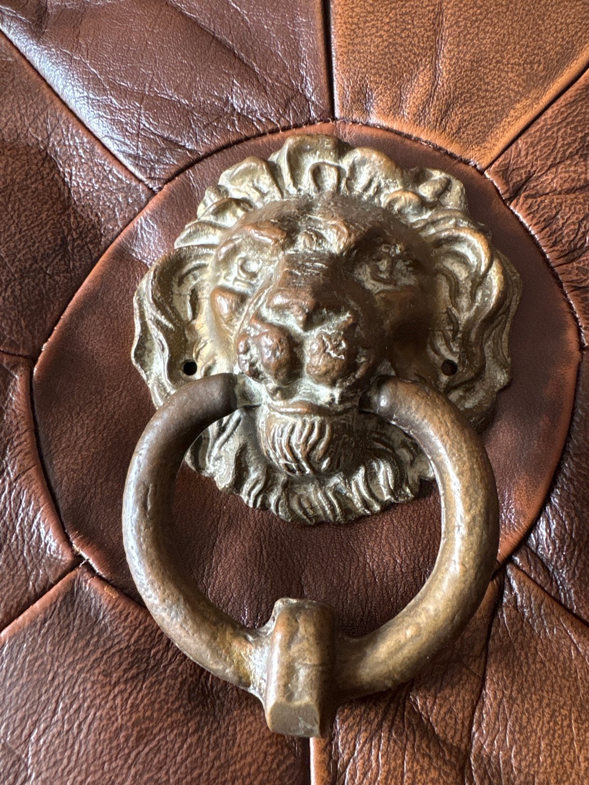 Antieke bronzen leeuwenkop klopper, Antiek en Kunst, Ophalen of Verzenden