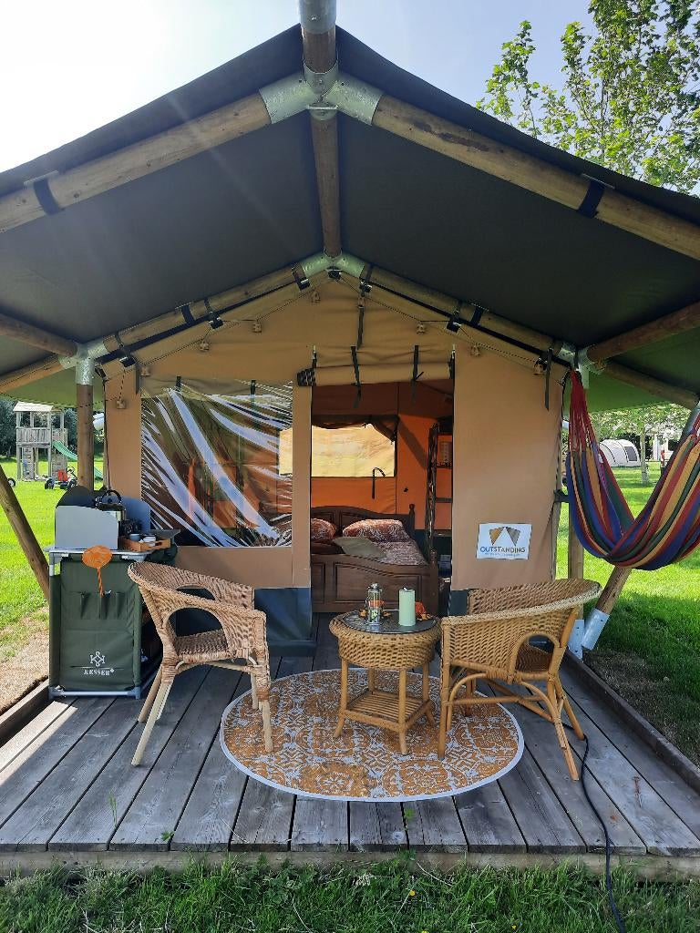 zgan safaritent (2pers), Caravans en Kamperen, Ophalen, Zo goed als nieuw, Tot en met 2