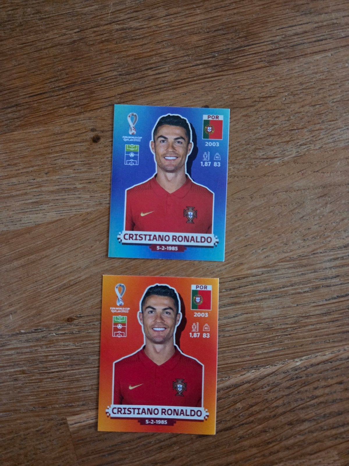 Panini WK 2022 Christiano Ronaldo, Ophalen of Verzenden, Zo goed als nieuw, Buitenlandse clubs, Poster, Plaatje of Sticker