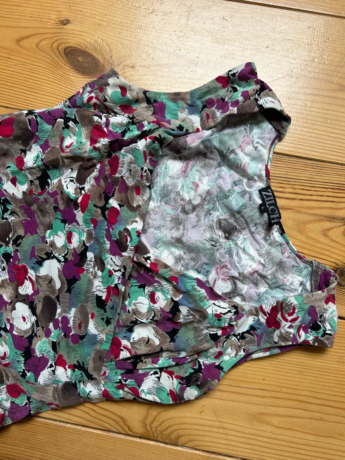 ZILCH Bloemenprint Jurk Maat L valt als M, Ophalen, Meerkleurig, Maat 42/44 (L), Zo goed als nieuw