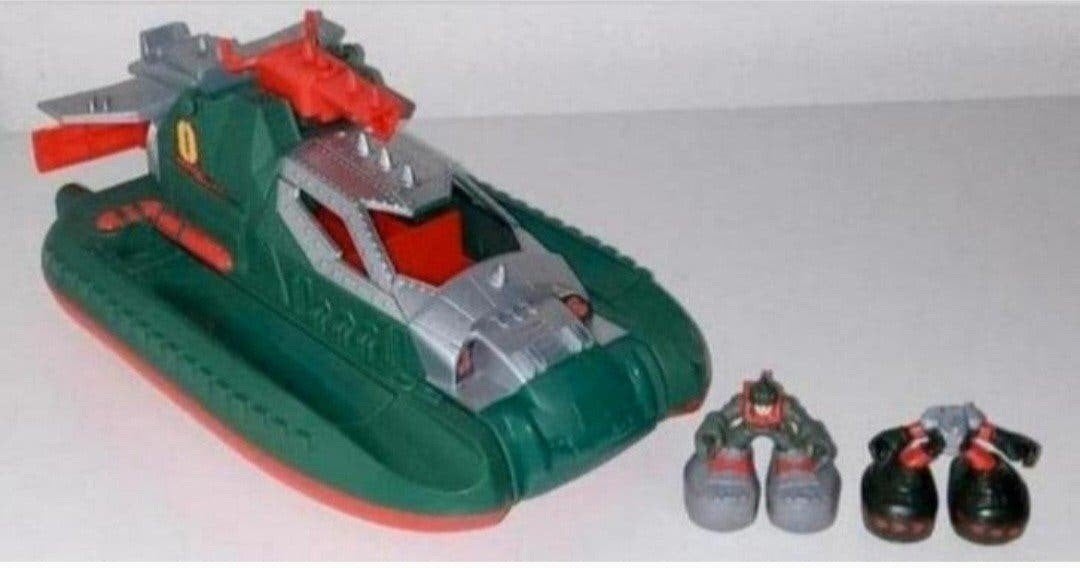 Matchbox Big Boots Hovercraft + 2 figuurtjes uit 2012, Ophalen of Verzenden, Gebruikt