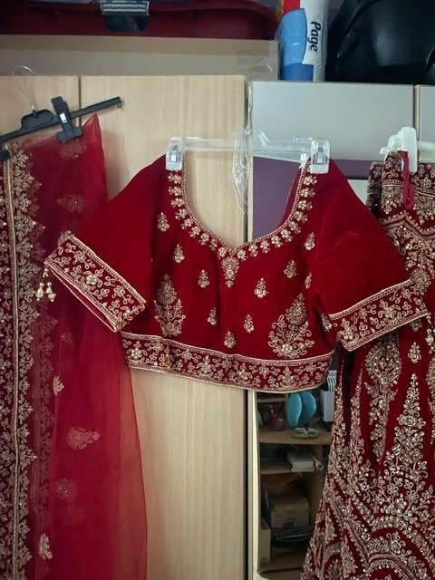 NIEUW! Indiase kleding Lehenga, Ophalen, Nieuw, Rood, Overige typen