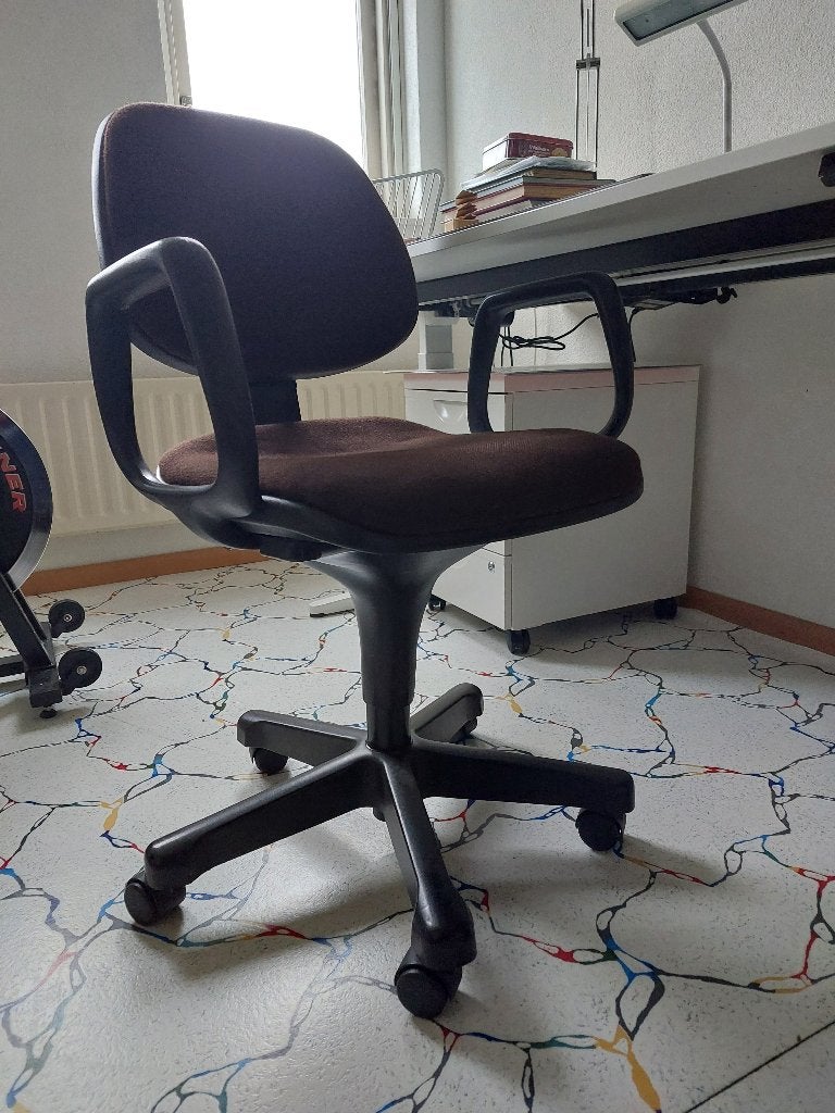 Bureaustoel Vintage Fröscher, Ophalen, Gebruikt, Bruin