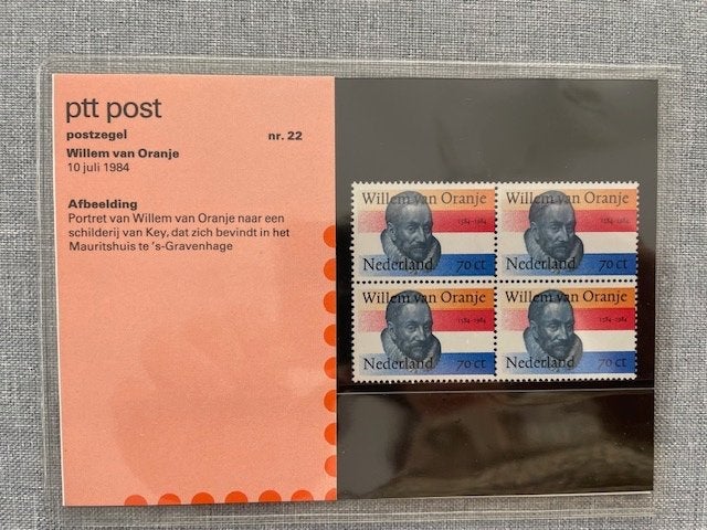 Postzegelmapje PZM22 - 400e sterfdag Willem van Oranje  1984, Ophalen of Verzenden, Postfris, Koningshuis
