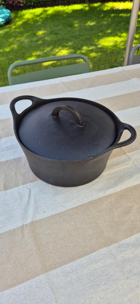 Hackman Gietijzeren Braadpan - Vintage Kookpan 25cm, Huis en Inrichting, Keuken | Potten en Pannen, Gebruikt, Gietijzer, Keramische plaat
