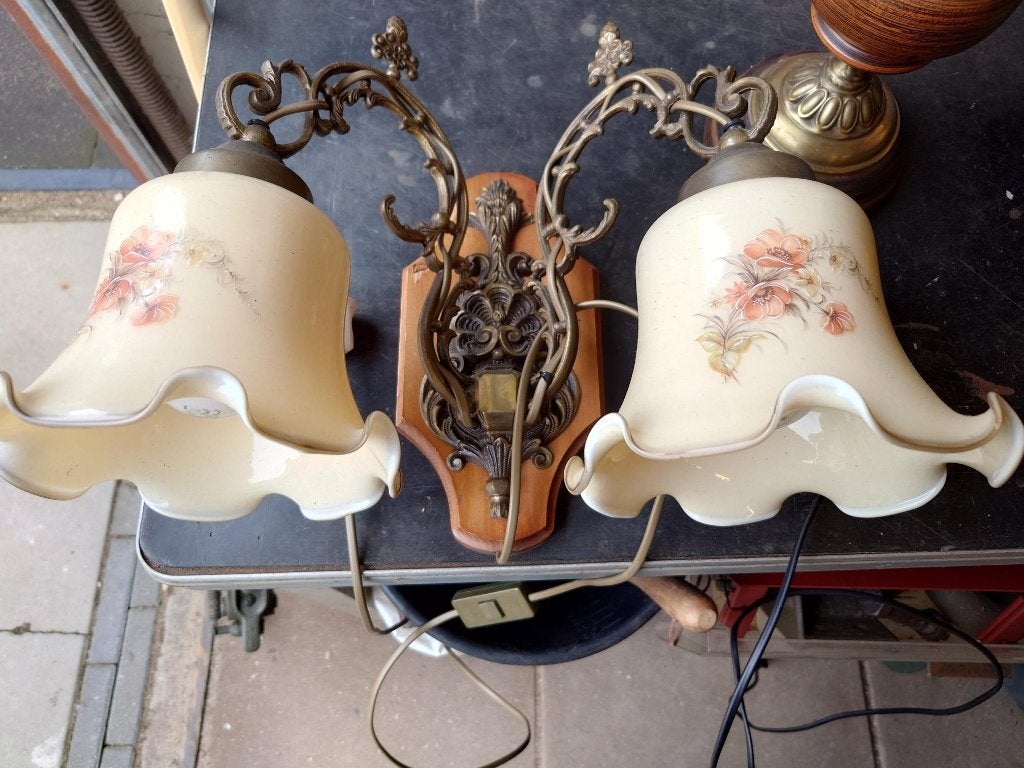 vintage oude lampen, Ophalen, Gebruikt, Glas