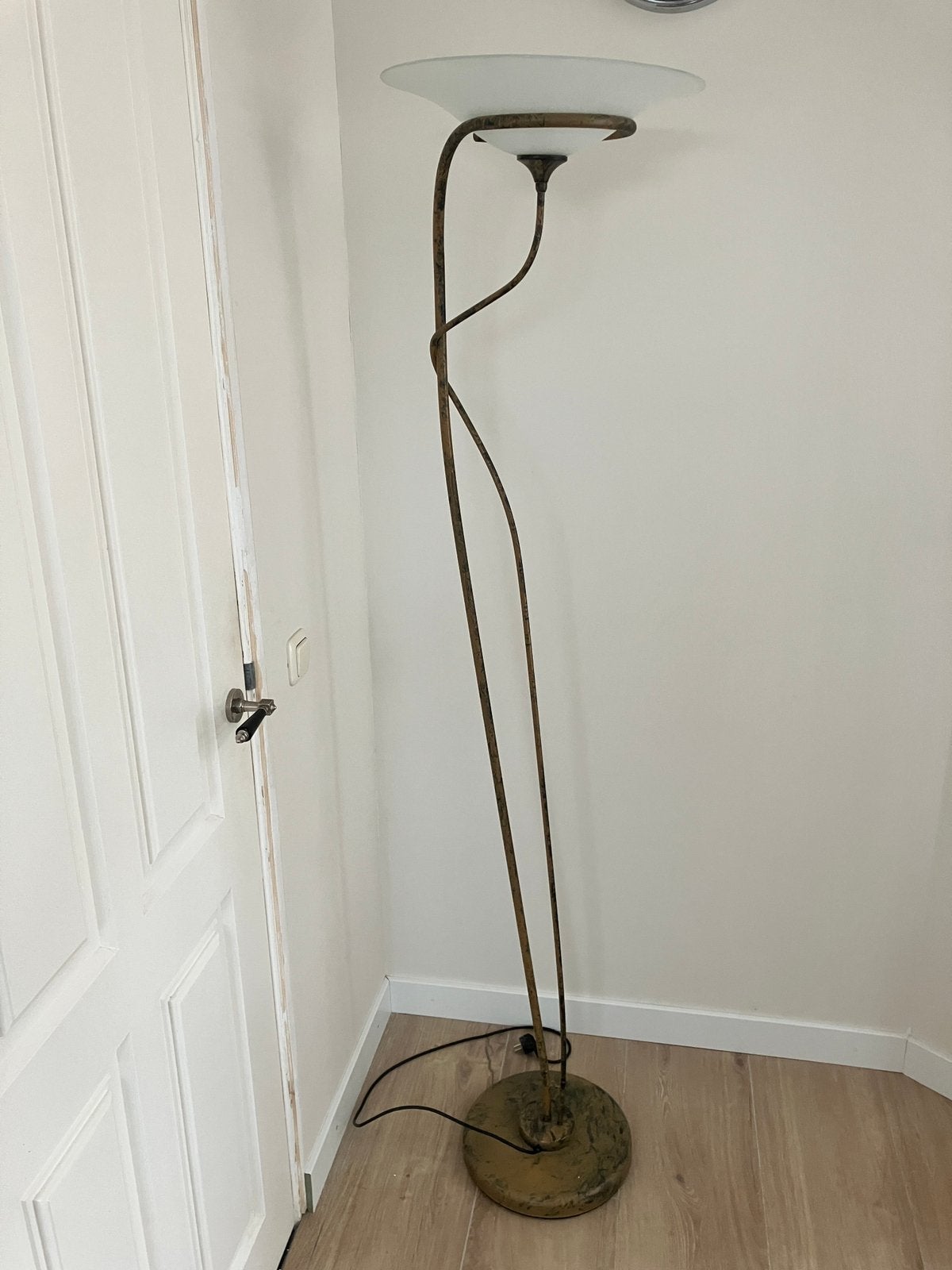 Staande lamp, Ophalen, Gebruikt, E27 (groot), Glas