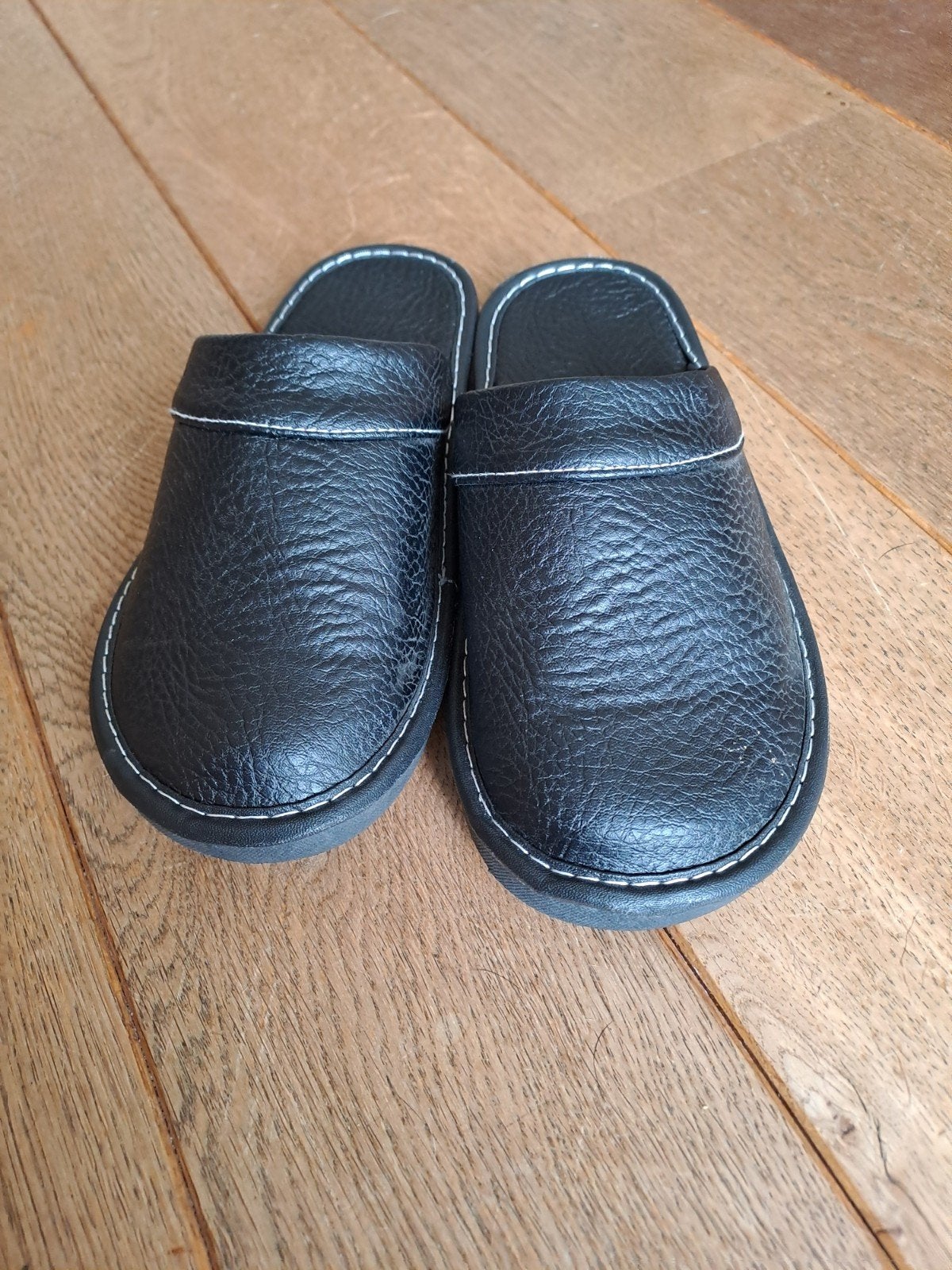 Zweedse muilen, maat 38, leer , zwart., Slippers, Zwart, Nieuw, Ophalen of Verzenden