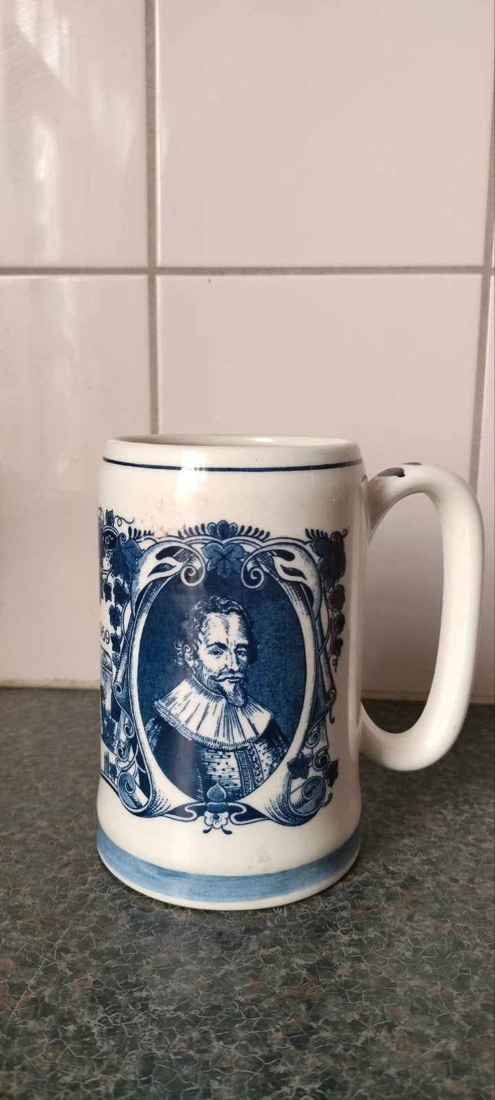 Vintage Delft Blauw Goedewaagen Tupperware Mok 1969, Ophalen of Verzenden