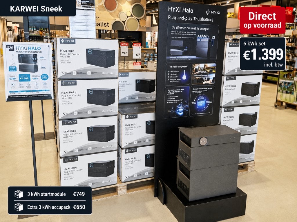 HYXI HALO 6 kWh thuisbatterij stekkerbatterij | KARWEI Sneek, Computers en Software, Accu's en Batterijen, Ophalen, Nieuw, HYXi
