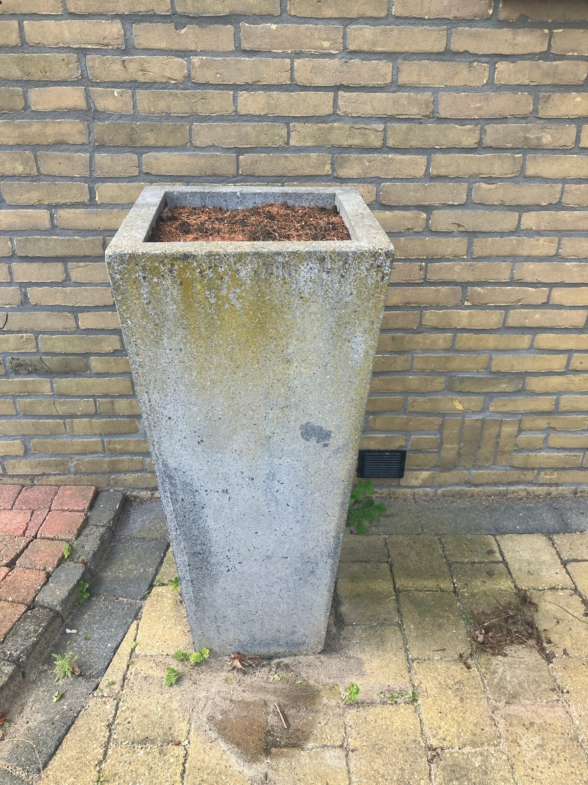 Betonnen Bloembak - Vierkant, Hoog Model, Tuin en Terras, Ophalen, Gebruikt, Minder dan 60 cm, Vierkant