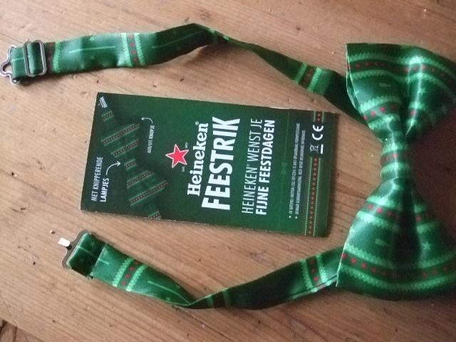 Heineken feestrik (nr.1) met lampje, Ophalen of Verzenden, Nieuw, Overige typen, Heineken