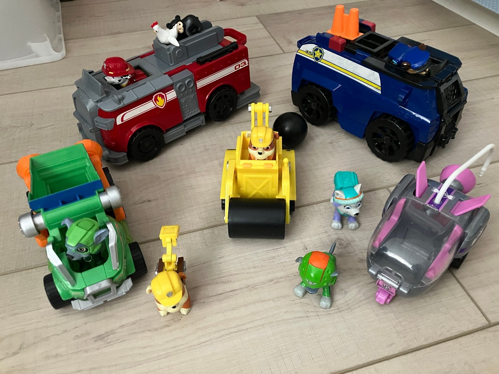 Paw Patrol Voertuigen & Figuren - Grote Set, Ophalen, Gebruikt
