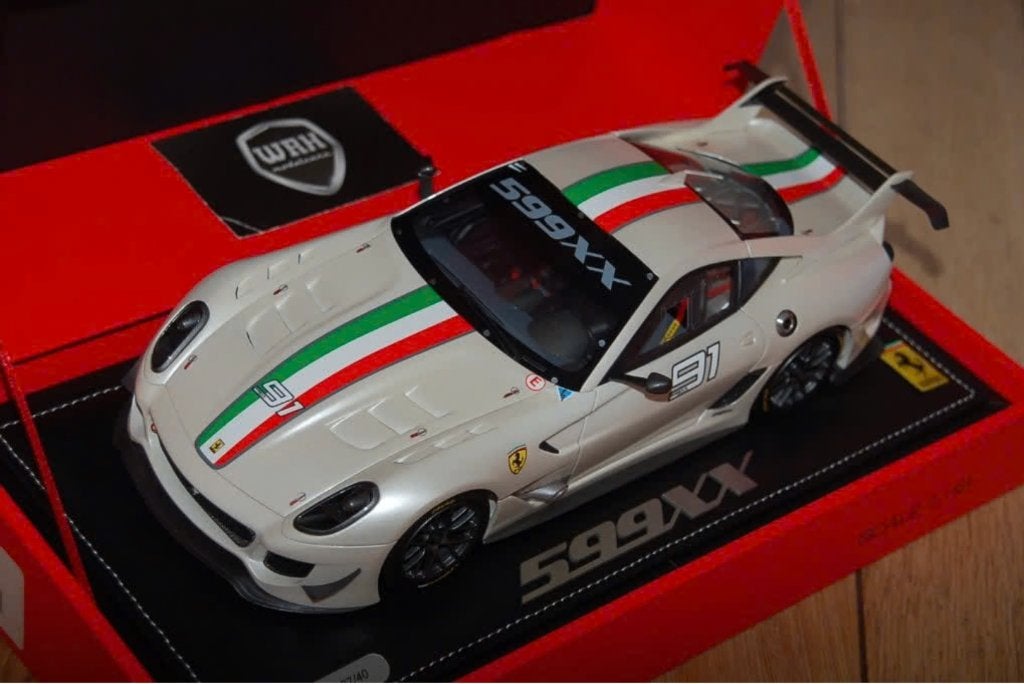 !! SALE !! 1:18 FERRARI 599 XX #91 SPA pearlwhite BBR WRH, Verzenden, Zo goed als nieuw, Auto, Overige merken