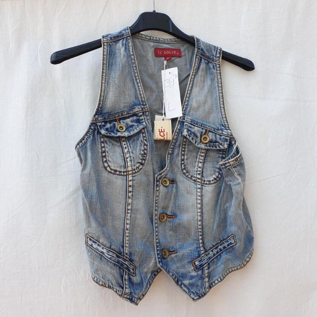 Gaaf nieuw spijkerhesje. Mt M/L. Merk IL Dolce, Blauw, ., Maat 42/44 (L), Nieuw