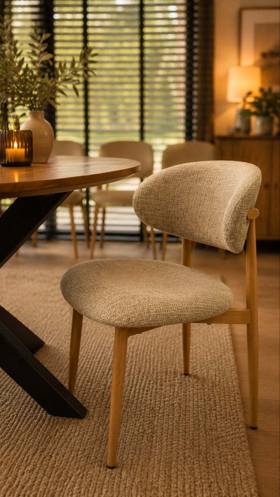Eetkamerstoelen | Japandi Naturel houtlook | €64,99 | OP=OP, Huis en Inrichting, Stoelen, Ophalen, Overige kleuren, Japandi en scandinavisch