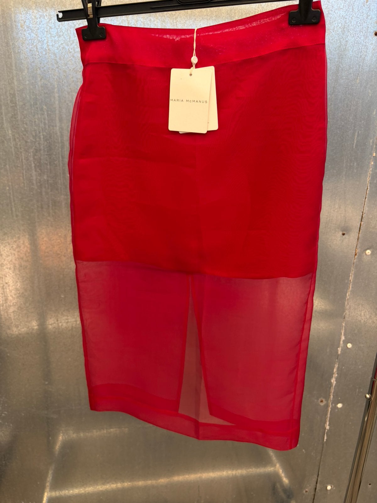 Rok skirt zijde silk maat 2 s €760 maria mc manus, Ophalen of Verzenden, Zo goed als nieuw, Maat 36 (S), Rood