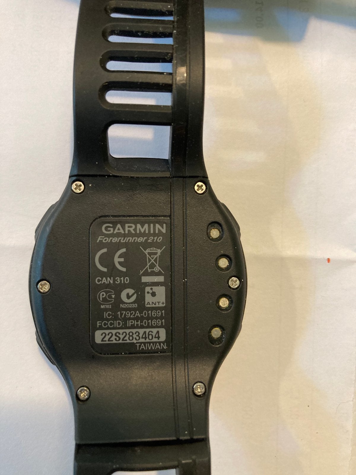 Garmin Forerunner 210 met hartslagmeter., Sieraden, Tassen en Uiterlijk, Sporthorloges, Ophalen, Zo goed als nieuw, Zwart, Android