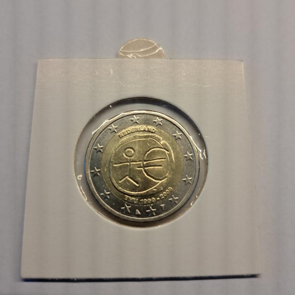 2 Euro Nederland 2009 - 10 jaar EMU, Ophalen of Verzenden, Koningin Beatrix, Euro's, Losse munt
