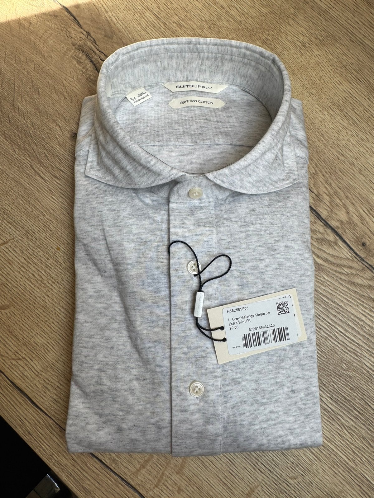 Suitsupply | Popover | Maat 39/40 | Grijs | Nieuw, Ophalen of Verzenden, Zo goed als nieuw, Grijs, Halswijdte 39/40 (M)