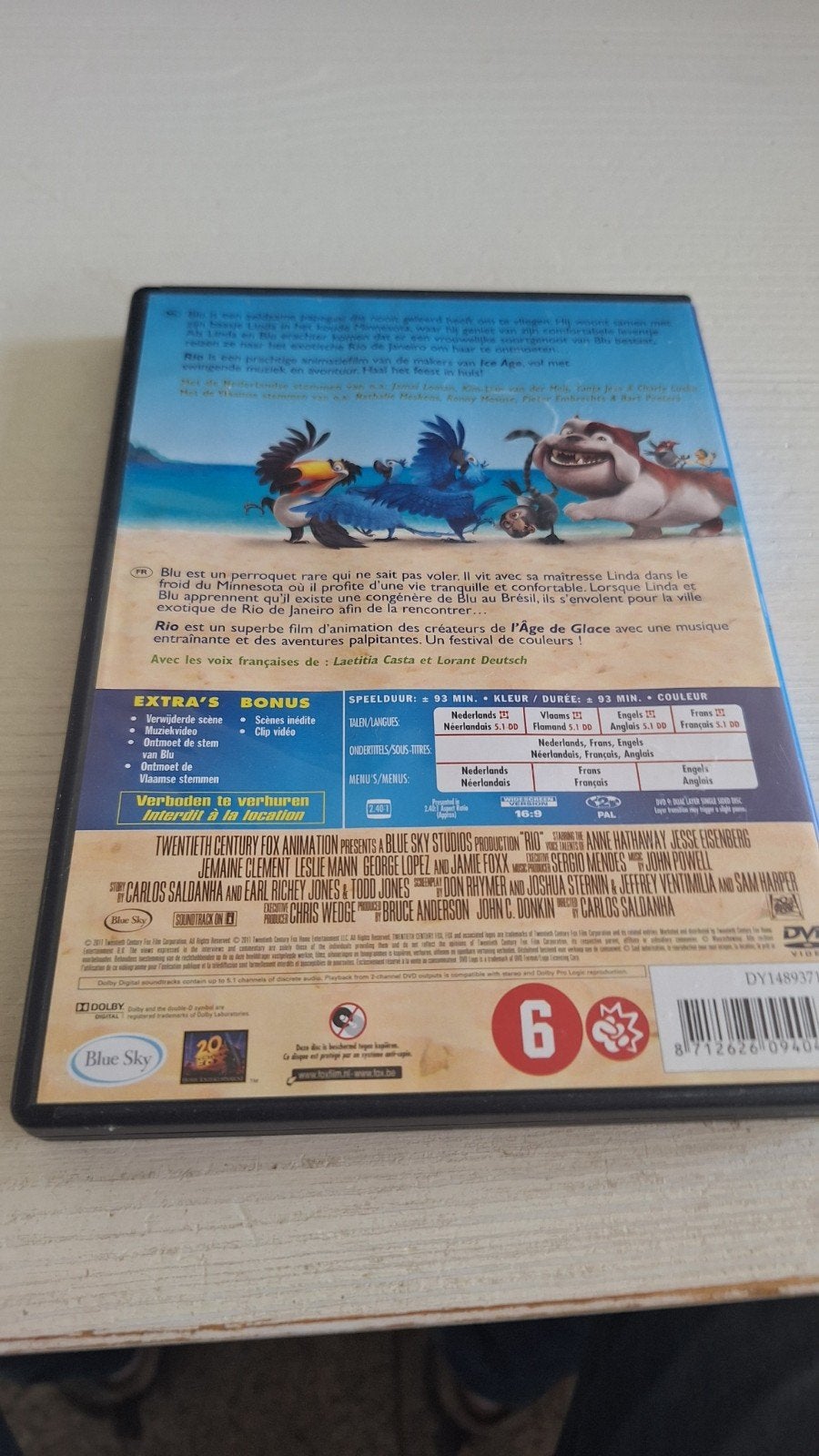 Rio DVD - Animatiefilm van de makers van Ice Age, Ophalen of Verzenden