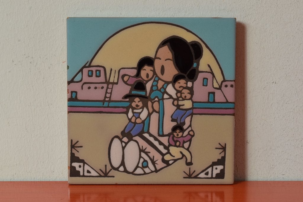 Retro vintage MAG MOR Art Tiles tegel / onderzetter, Ophalen of Verzenden