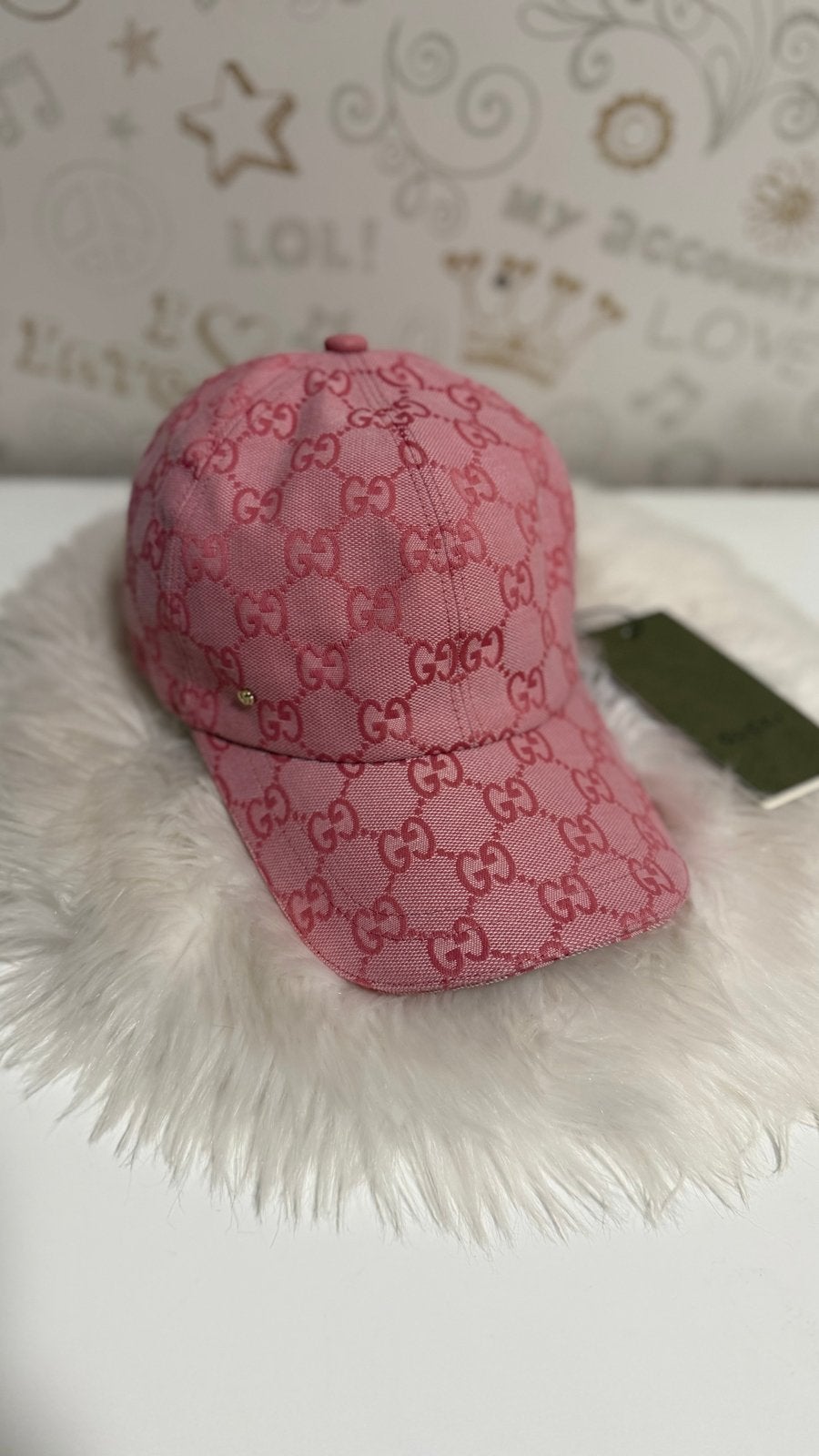 Gucci GG Monogram Pet Roze, Ophalen of Verzenden, Zo goed als nieuw, One size fits all, Pet