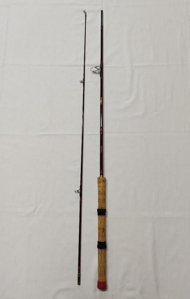 Vintage hengel conolon (garcia) 1,95 meter kurken handgreep, Watersport en Boten, Ophalen, Gebruikt, Werphengel