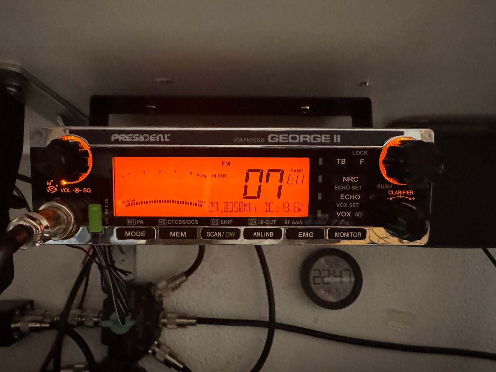 President George II CB-radio met K-PO microfoon nieuwstaat, Ophalen, Nieuw, Zender en Ontvanger