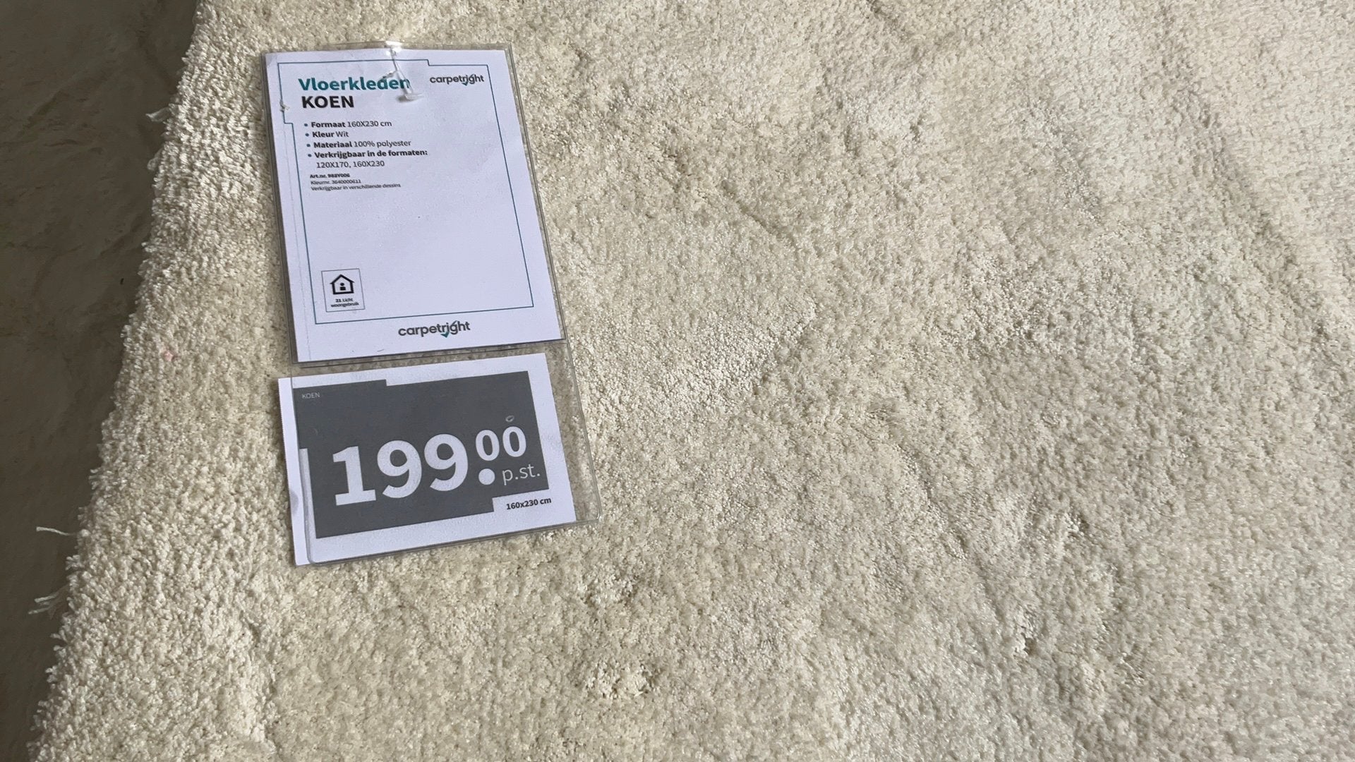 Nieuw Carpetright Koen vloerkleed 1.60 m bij 2.30 m, Ophalen, Bruin, 150 tot 200 cm, Rechthoekig