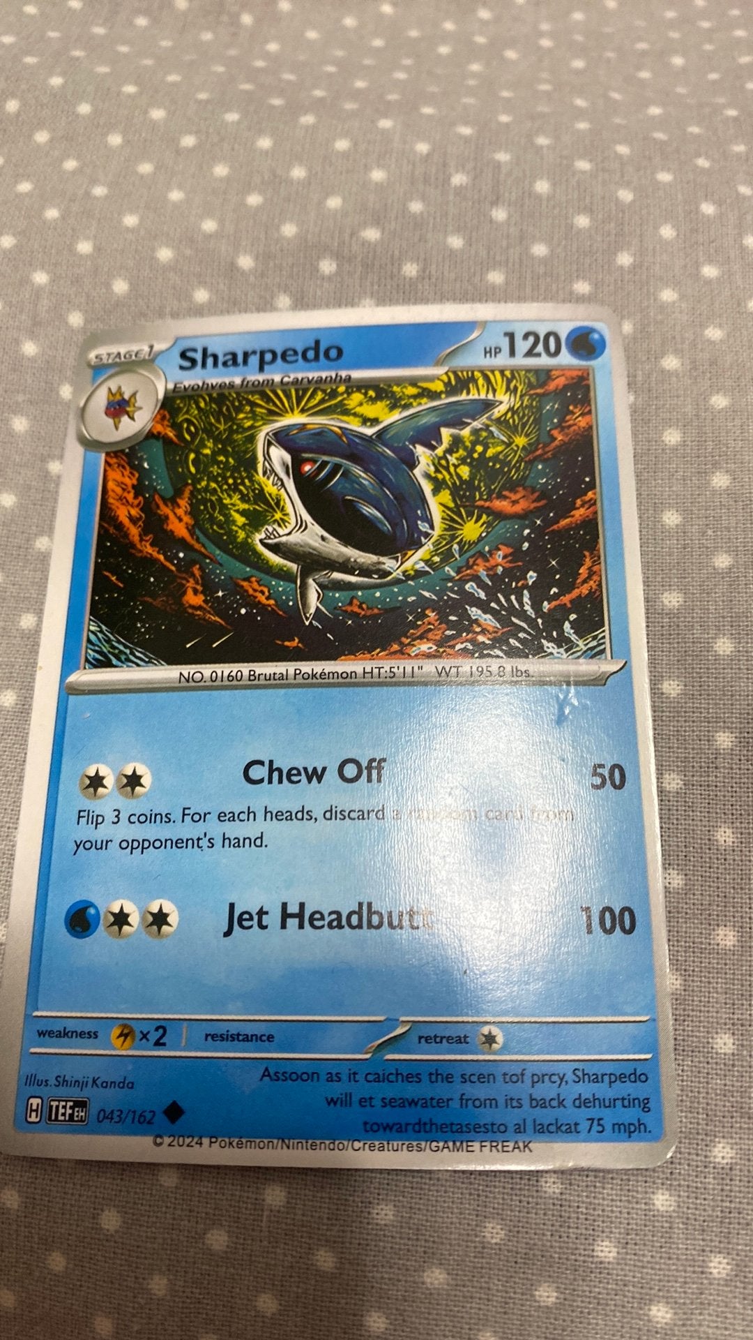 Sharpedo 043/162, Ophalen, Zo goed als nieuw