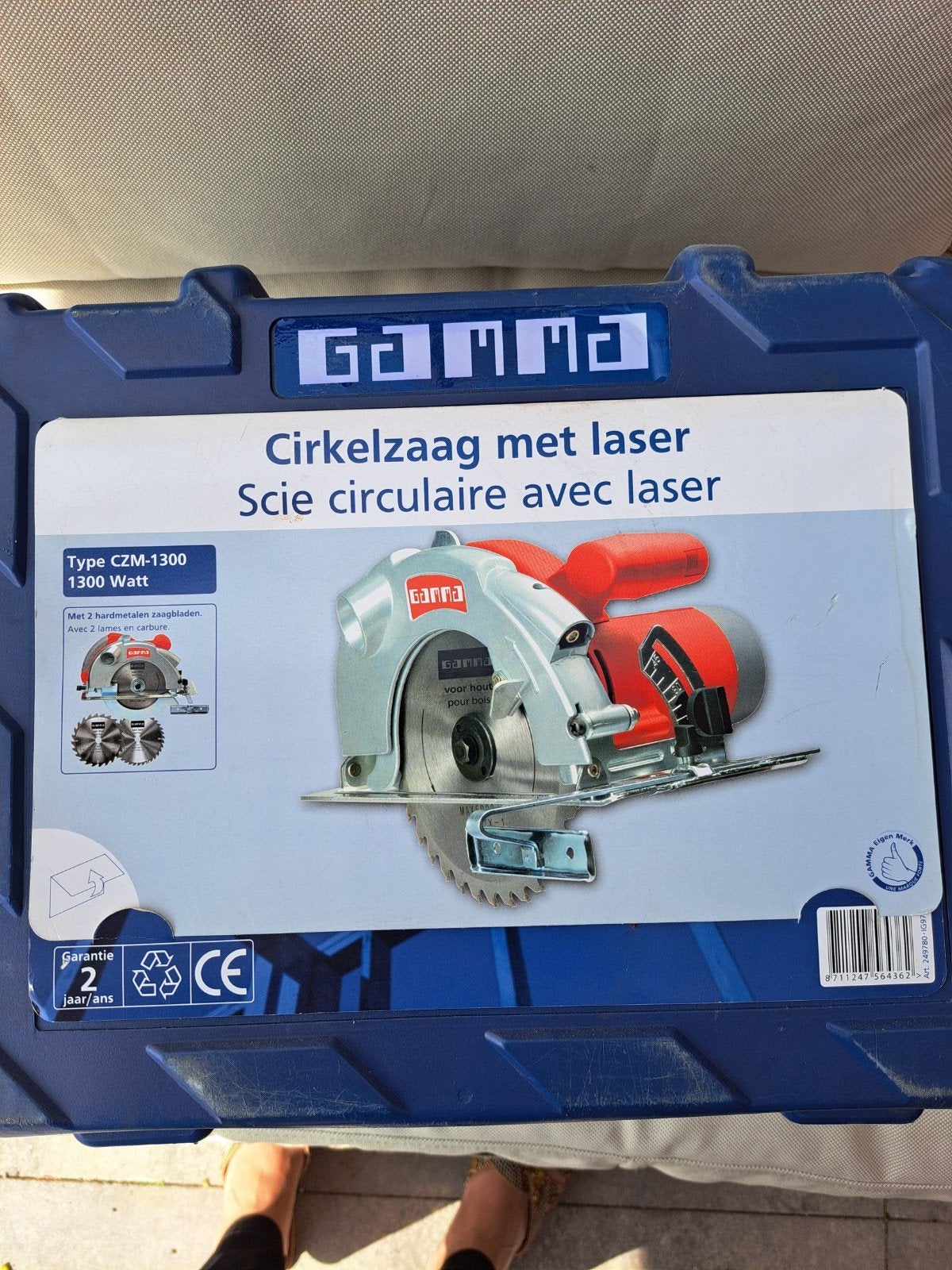 Gamma Cirkelzaag met laser 1300W - Zo goed als nieuw, Ophalen, Cirkelzaag, Zo goed als nieuw, 30 tot 70 mm