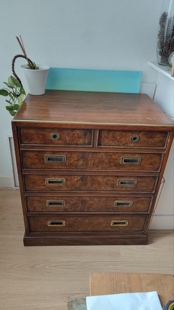 Drexel Heritage Furniture Mahonie hout vintage, Gebruikt, Minder dan 100 cm, Met lade(s), 25 tot 50 cm