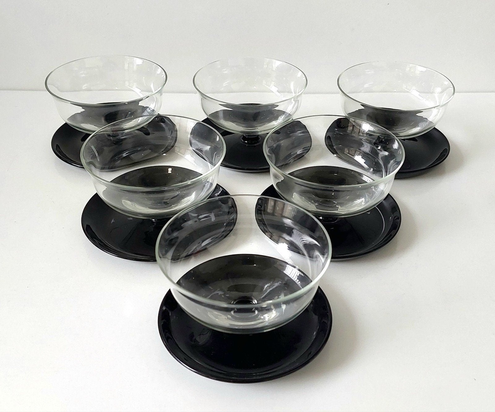 Art Deco Glazen Cocktailglazen Dessertglazen Antiek Glas, Verzenden