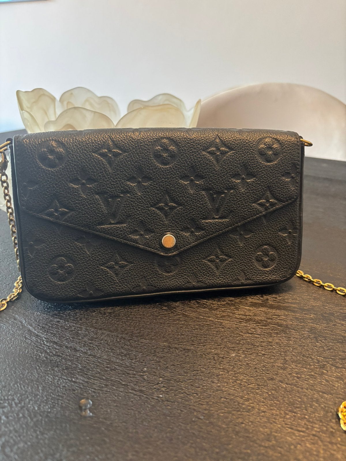 Louis vuitton Pochette Félicie zwart, Sieraden, Tassen en Uiterlijk, Tassen | Damestassen, Ophalen, Gebruikt, Zwart, Avondtasje