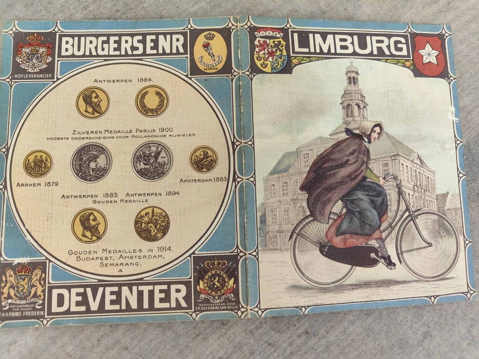 Limburg fietskaart van Burgers rijwielen E N R Deventer, Ophalen of Verzenden, Gebruikt, Verpakking